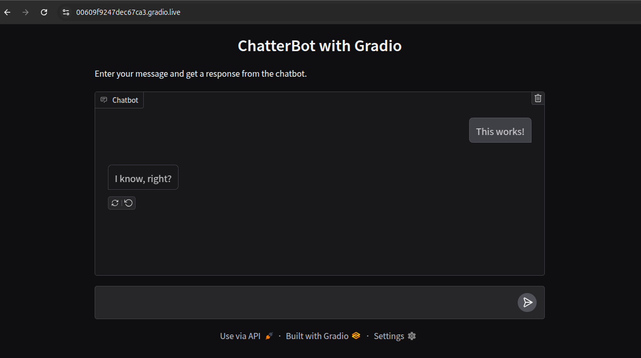 Login view for the shared Gradio app